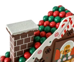 BRUBAKER Reusable Wooden Advent Calendar to Fill - Gingerbread House with LED Lighting - DIY Christmas Calendar 10.31 x 17.72 x 2.17 inches