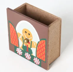 BRUBAKER Reusable Wooden Advent Calendar to Fill - Gingerbread House with LED Lighting - DIY Christmas Calendar 10.31 x 17.72 x 2.17 inches