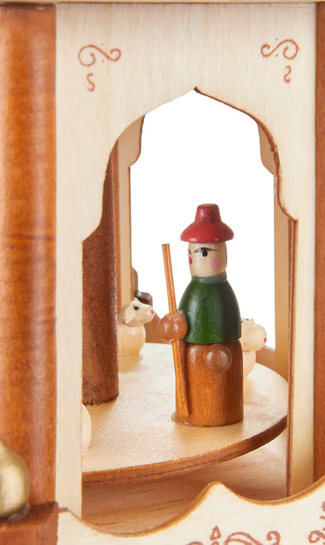 BRUBAKER Wooden Christmas Pyramid - 18 Inches - 3 Tier Carousel - Nativity Play - Designed in Germany