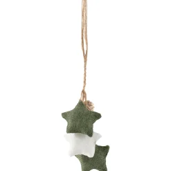 Burlap Star and Pine Cones Plush Christmas Ornament - 11.75