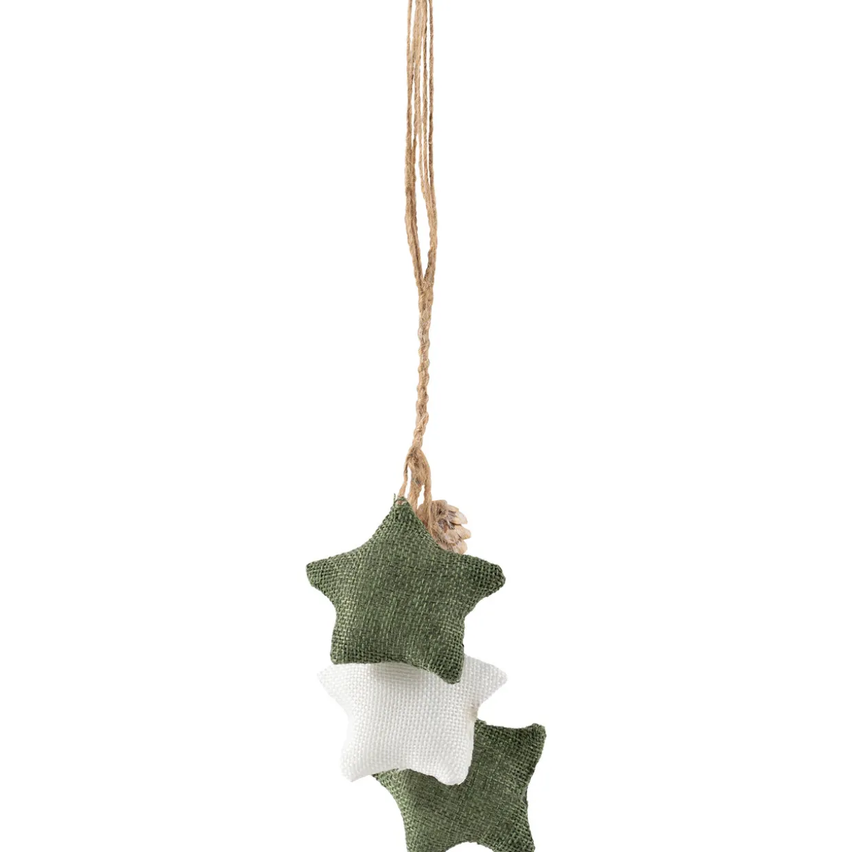 Burlap Star and Pine Cones Plush Christmas Ornament - 11.75"