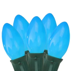 C9 Christmas Light Set - Blue - 24' Green Wire - 25ct