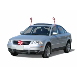 Candy Cane Car Decorating Christmas Kit - Universal Size - 19" - White and Red