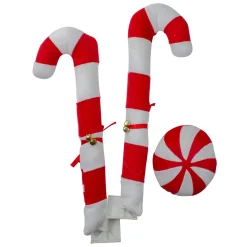 Candy Cane Car Decorating Christmas Kit - Universal Size - 19" - White and Red