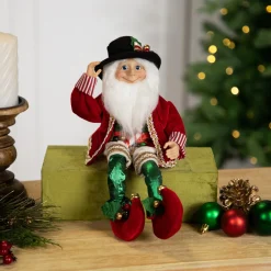 Candy Cane Elf Christmas Figure - 14"