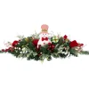 Candy Cane Snowman and Ornaments Christmas Swag - 37.5" - Unlit