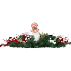 Candy Cane Snowman and Ornaments Christmas Swag - 37.5