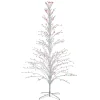 Cascade Twig Tree Outdoor Christmas Decoration - 6' - White - Multi Lights