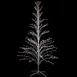 Cascade Twig Tree Outdoor Christmas Decoration - 6' - White - Multi Lights