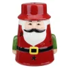 Ceramic Santa Christmas Gnome Tealight Candle Holder - 7.25" - Red