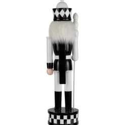 Checkered Nutcracker Soldier with Scepter Christmas Figure - 15
