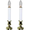 Christmas Candle Lamps - 9" - Clear - Set of 2