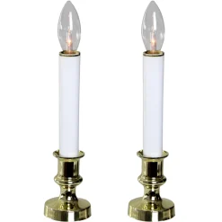 Christmas Candle Lamps - 9" - Clear - Set of 2