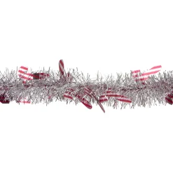 Christmas Candy Cane Wrapped Tinsel Garland - 50' x 3