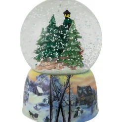 Christmas Carolers Winter Scene Musical Snow Globe - 6