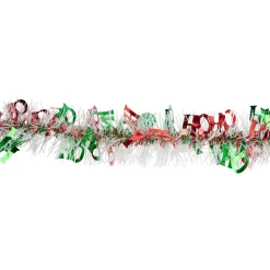 Christmas HO HO HO Wrapped Tinsel Garland - 50' x 2.5