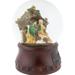 Christmas Nativity Musical Snow Globe - 5.5