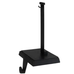 Christmas Stocking Holder with Ornament Hanger - 6.75" - Matte Black