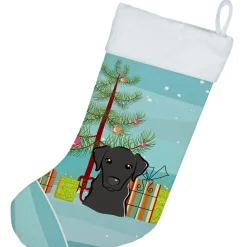 Christmas Tree and Black Labrador Christmas Stocking BB1607CS