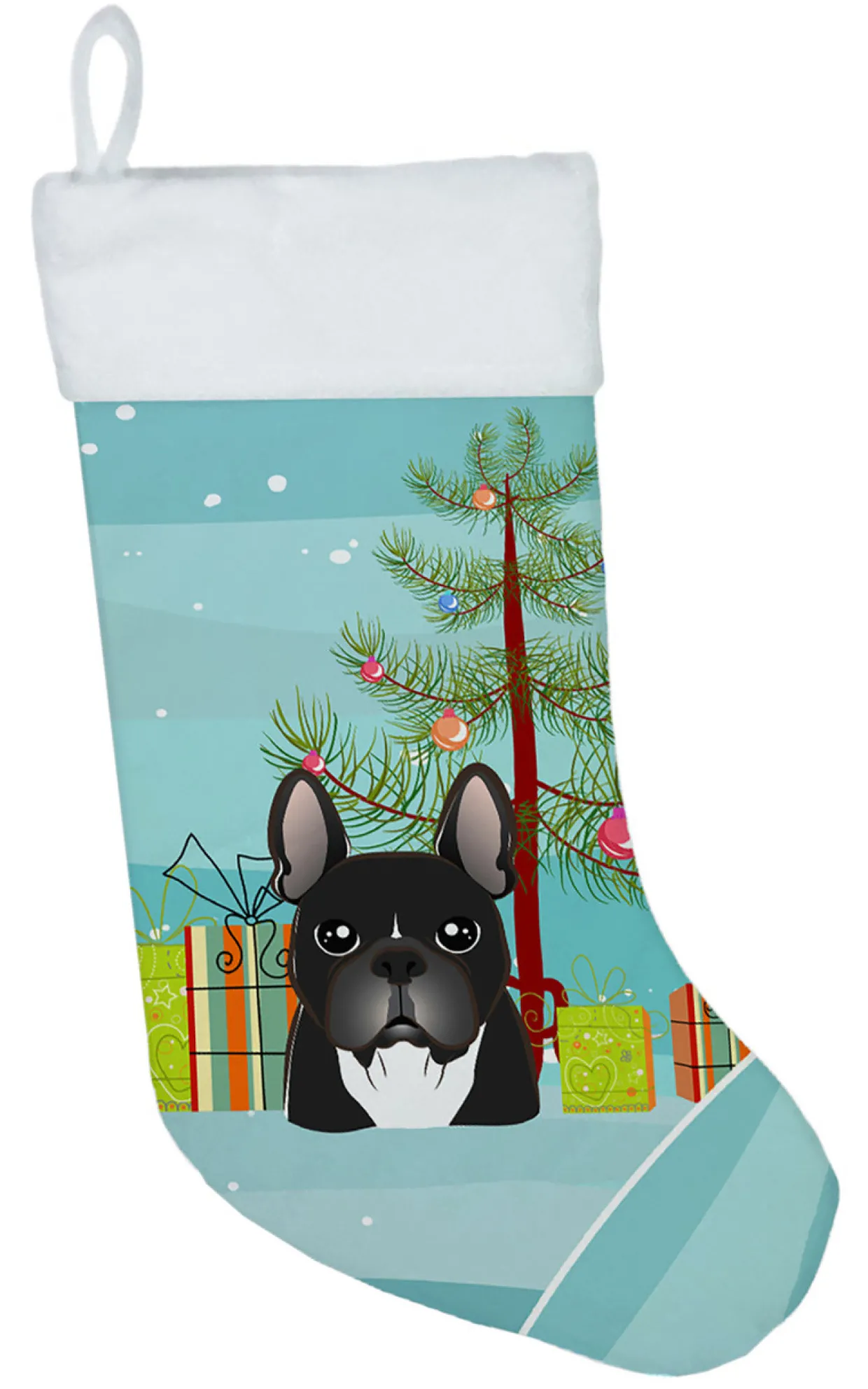 Christmas Tree and French Bulldog Christmas Stocking BB1599CS