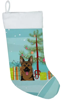 Christmas Tree and German Shepherd Christmas Stocking BB1583CS