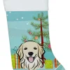 Christmas Tree and Golden Retriever Christmas Stocking BB1577CS