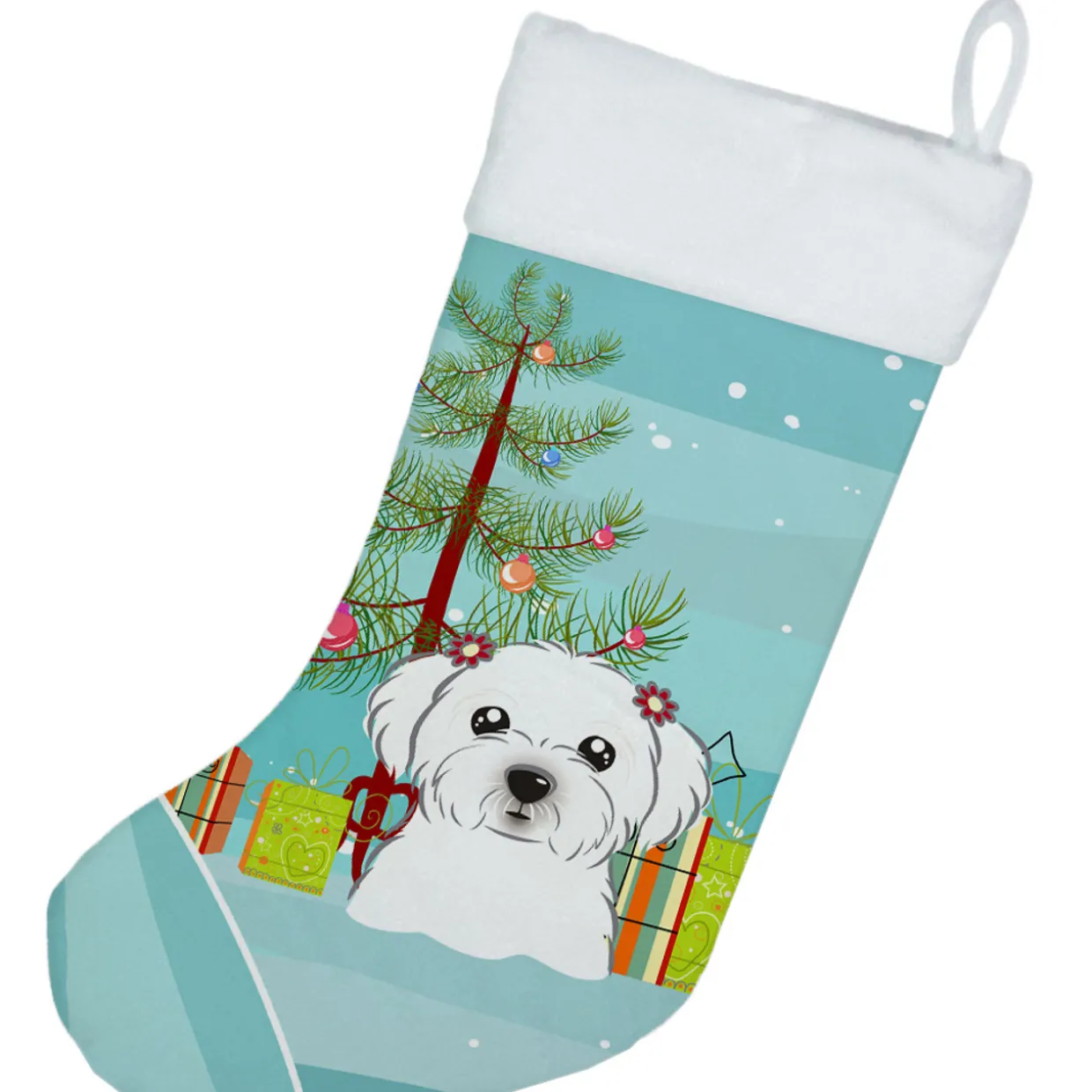 Christmas Tree and Maltese Christmas Stocking BB1580CS