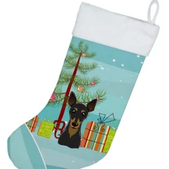 Christmas Tree and Min Pin Christmas Stocking BB1612CS