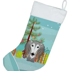 Christmas Tree and Saluki Christmas Stocking BB1601CS