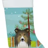 Christmas Tree and Sheltie Christmas Stocking BB1614CS