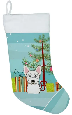 Christmas Tree and Westie Christmas Stocking BB1598CS