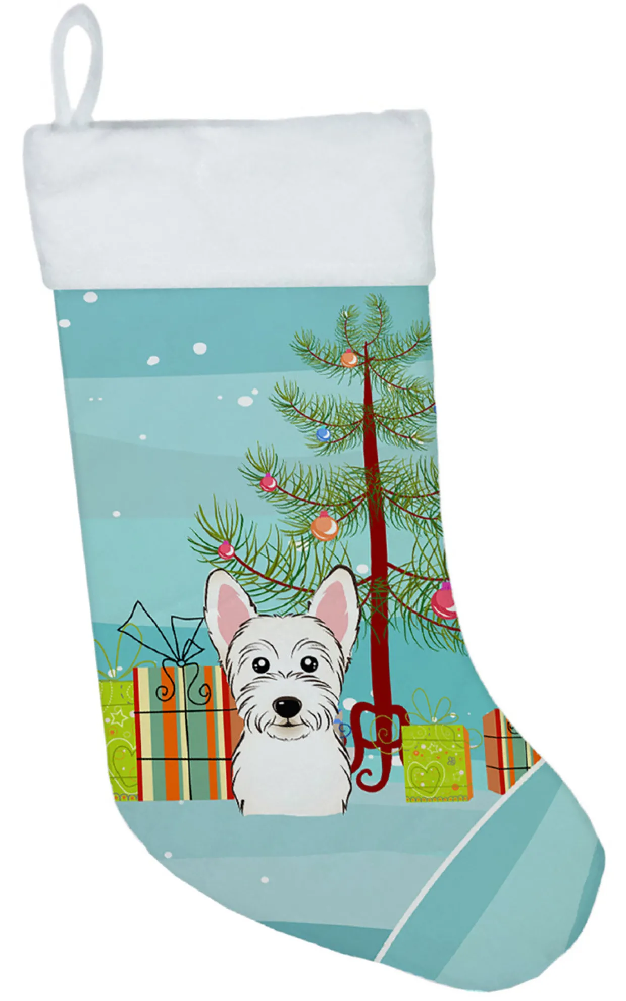 Christmas Tree and Westie Christmas Stocking BB1598CS