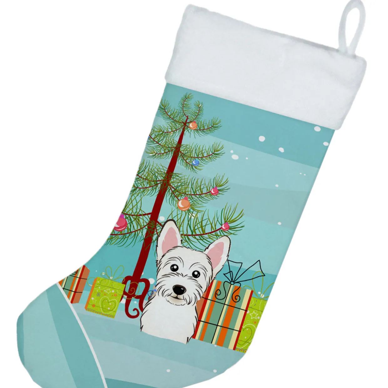 Christmas Tree and Westie Christmas Stocking BB1598CS