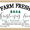 Christmas Tree Farm Fresh 28.5" x 41.5" Framed Christmas Wall Decor Art Print Sign Poster in a Natural Wooden Frame with UV Acrylic and Hangers