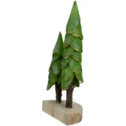 Christmas Trees on a Wooden Base Decoration - 9