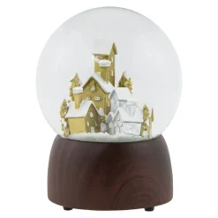Christmas Village in the Woods Musical Snow Globe - 6.5"
