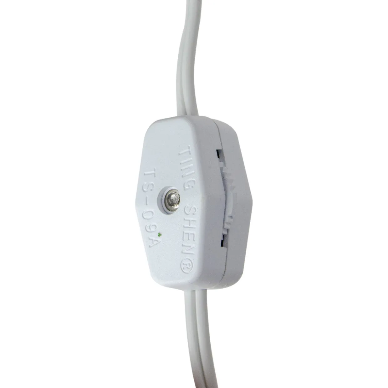 Christmas Village Replacement C7 Single Light Cord, 6' White Wire