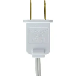 Christmas Village Replacement C7 Single Light Cord, 6' White Wire