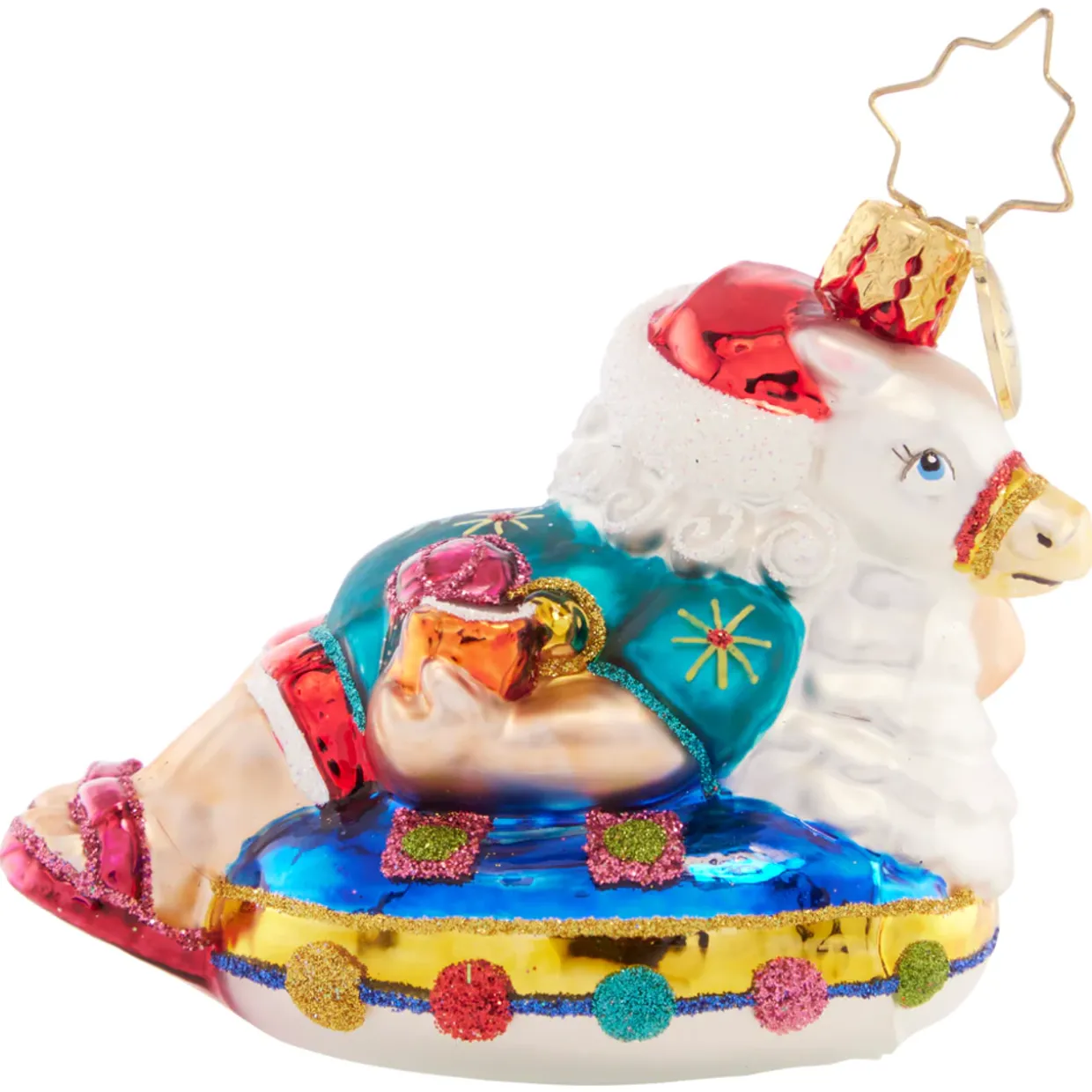 Christopher Radko Ho-Ho-Holiday In The Sun Gem Glass Christmas Ornament 1021431