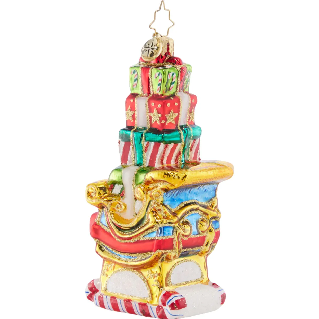 Christopher Radko Piled-High Sleigh Glass Christmas Ornament 1021677