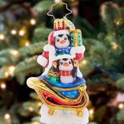 Christopher Radko Silliest Sleigh Ride Gem Glass Christmas Ornament 1021405