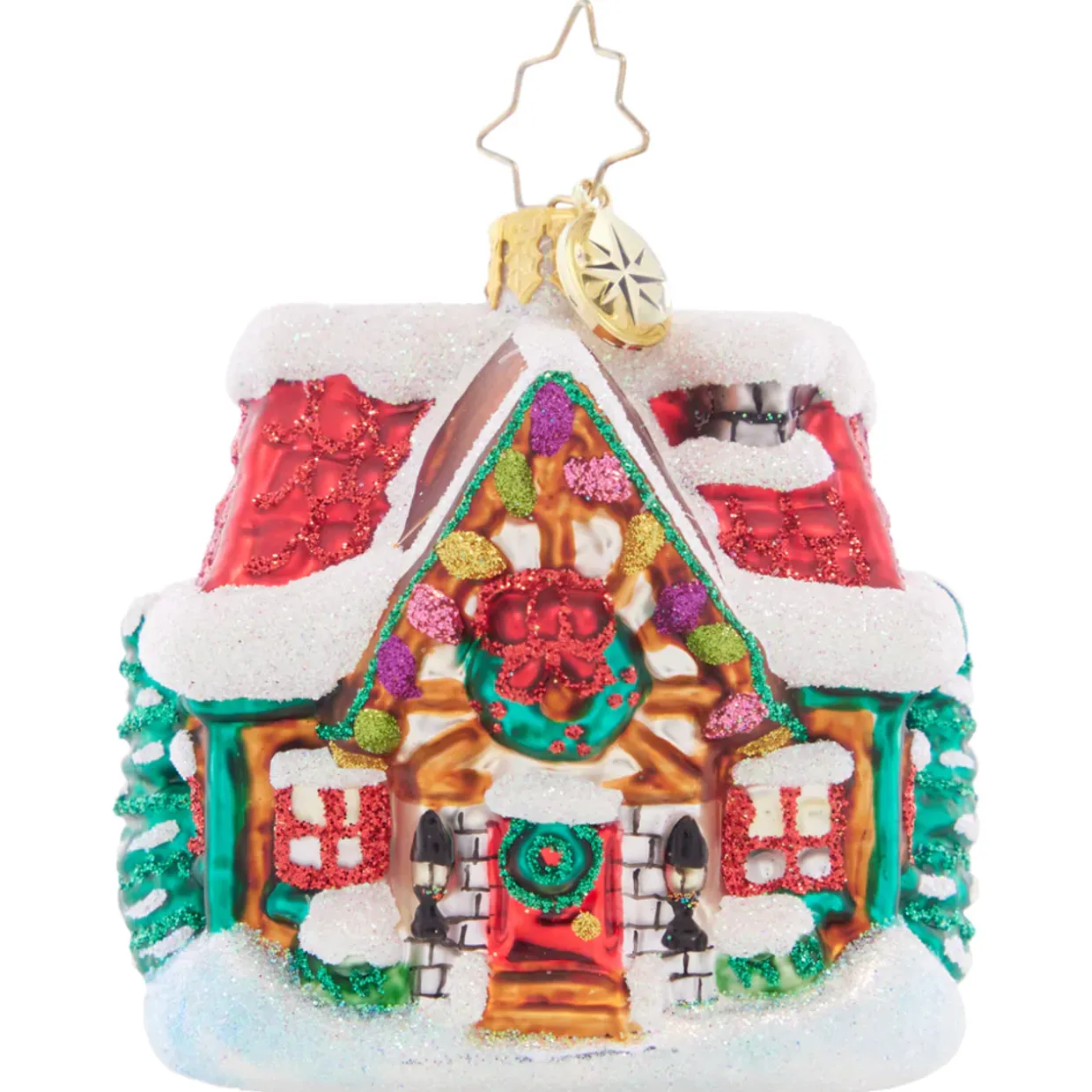 Christopher Radko The Coziest Cottage Gem Glass Christmas Ornament 1021425