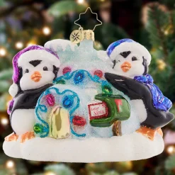 Christopher Radko Welcome Home Igloo Glass Christmas Ornament 1021528