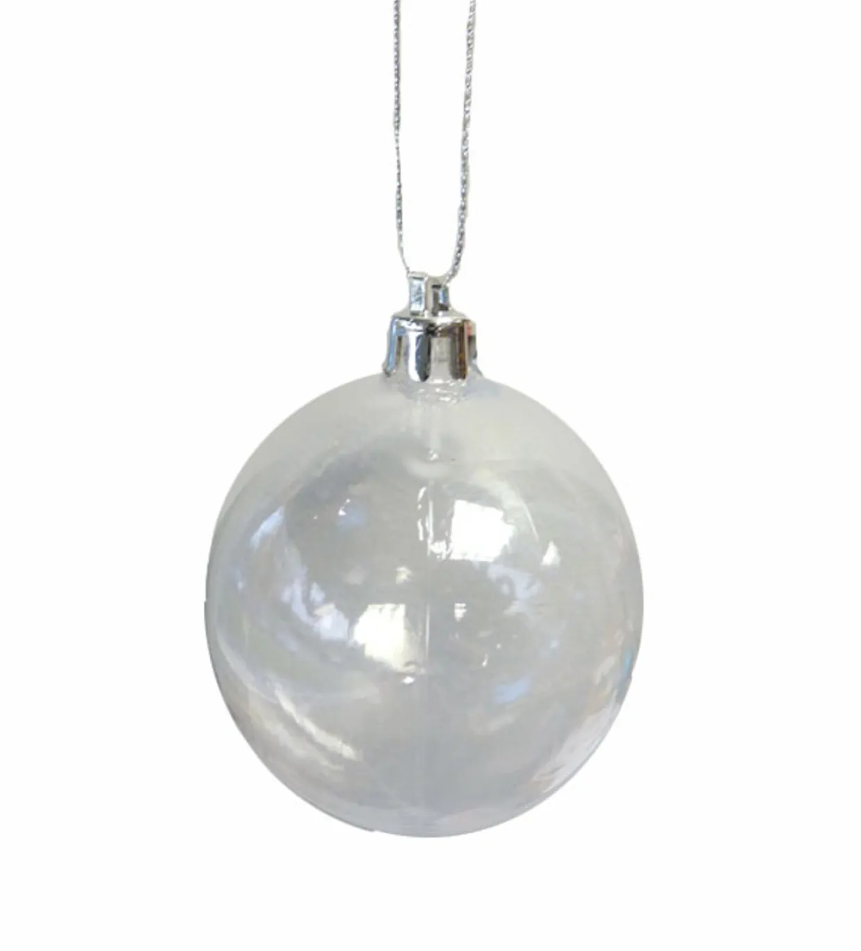 Clear Shatterproof Christmas Ball Ornament 2.5" (60mm)