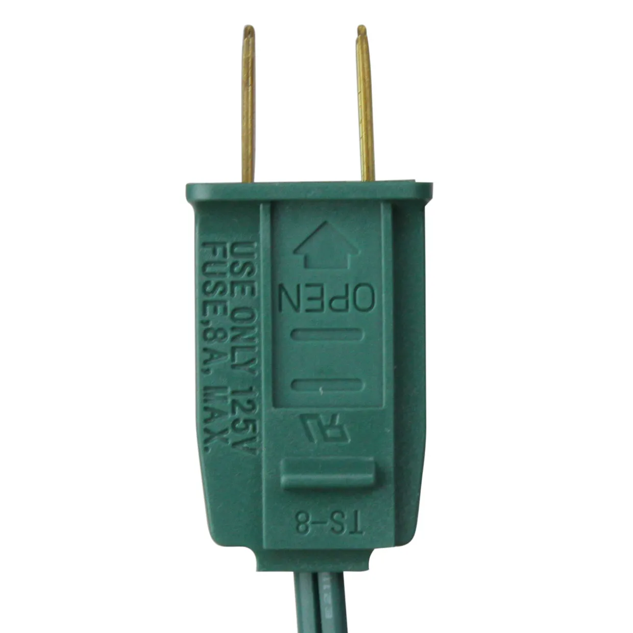 Commercial C9 Christmas Light Socket Set - 100' - 12" Spacing Green Wire