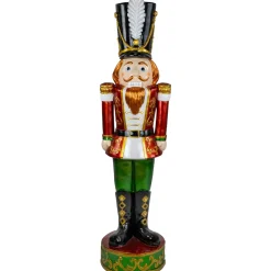 Commercial Christmas Nutcracker Soldier with Decorative Base - 5.25' - Red and Green