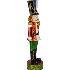 Commercial Christmas Nutcracker Soldier with Decorative Base - 5.25' - Red and Green