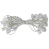 Commercial Grade C9 Christmas Light Socket Set - 25' - White Wire