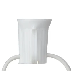 Commercial Grade C9 Christmas Light Socket Set - 25' - White Wire