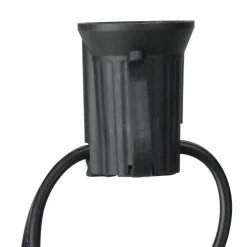 Commercial Grade C9 Christmas Light Socket Set - 25' - Black Wire